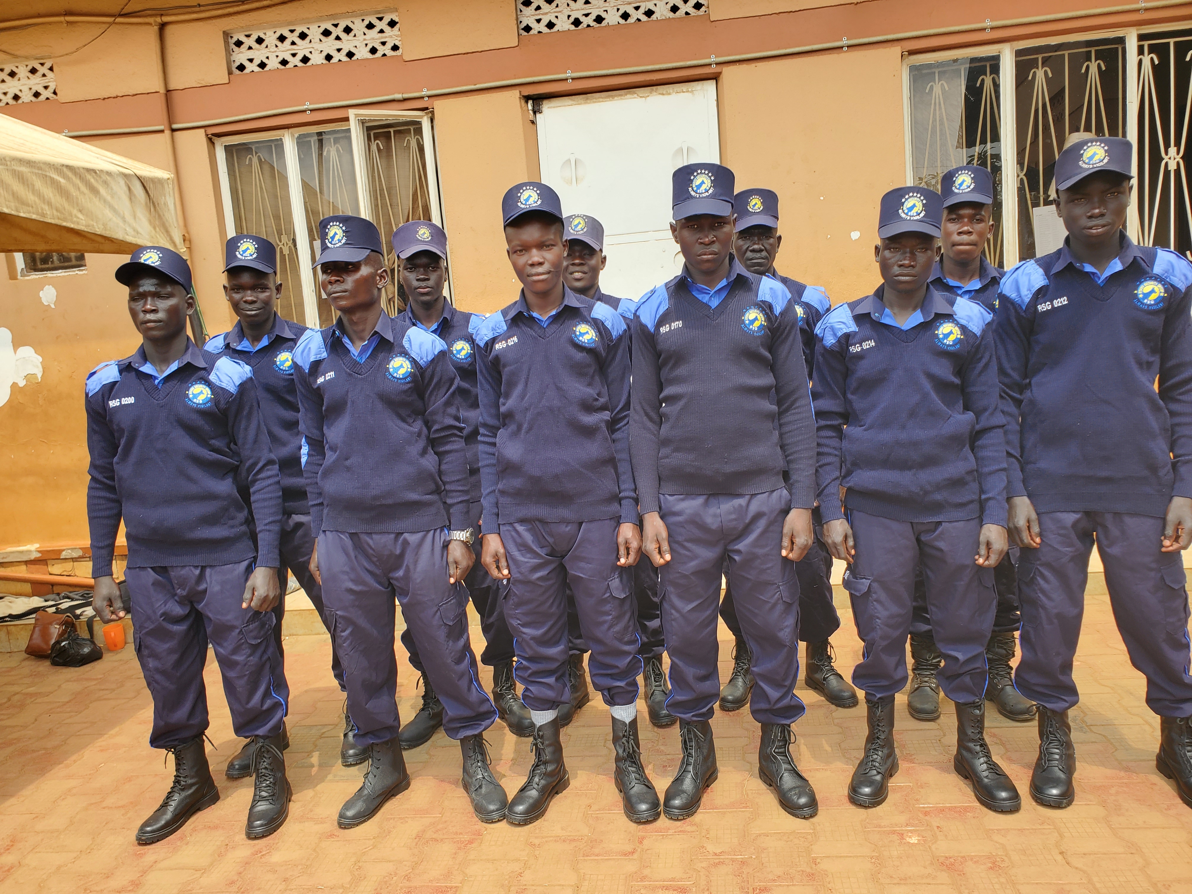 Security team in formation