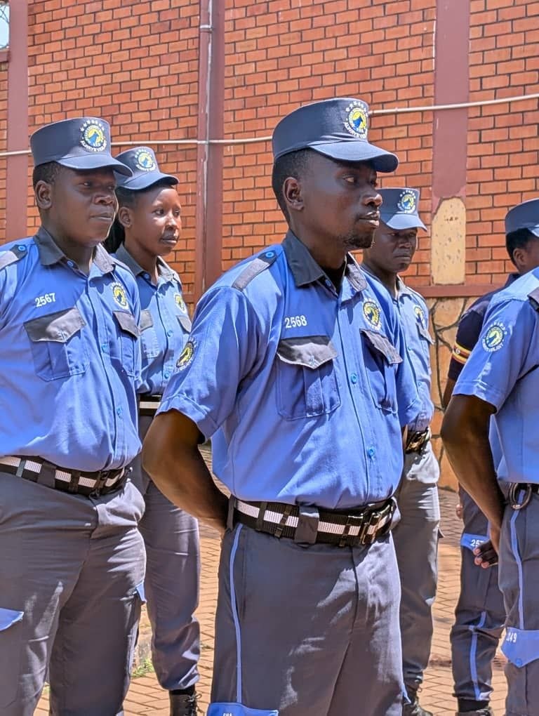 Security team standing together