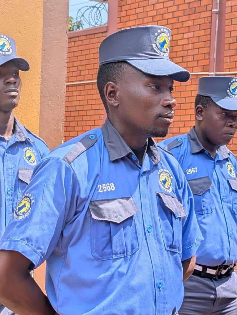 Security officer in field