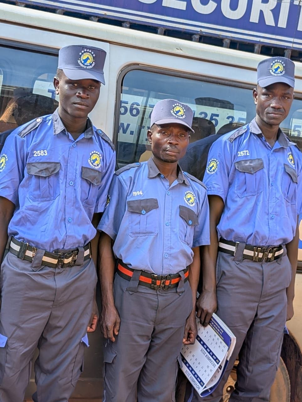 Officers with vehicle